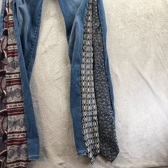 Levis Womens Butterfly Jeans Sizze 28 Mile High Super Skinny Upcycled Hippie Y2K - Picture 10 of 16